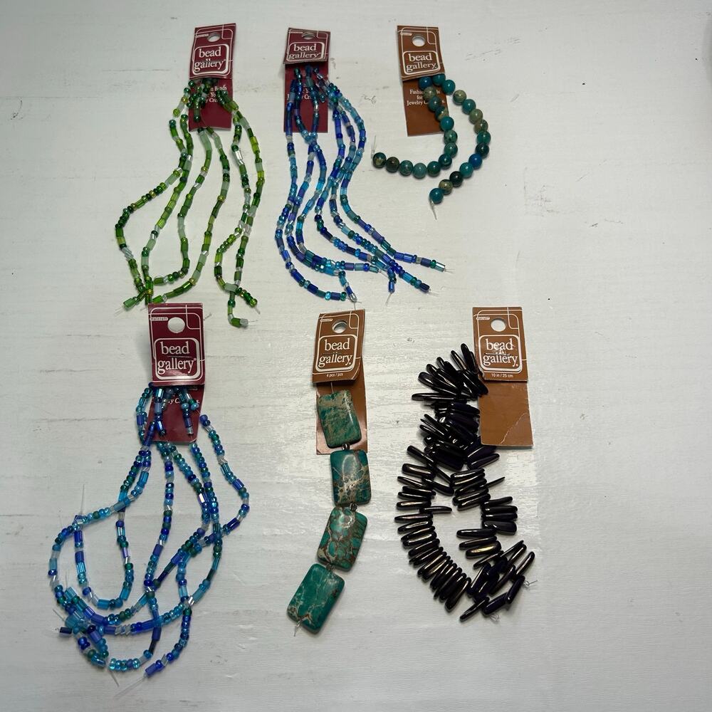 Bead Gallery Jasper Czech Glass Bead Lot Boho Jewelry NOS